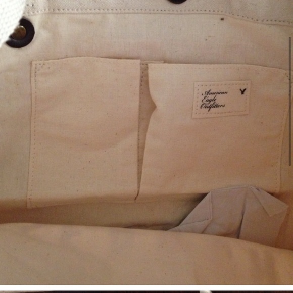 New American Eagle Canvas Tote 17x18 - Picture 3 of 5